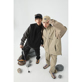 Unisex Jacket Stand Collar Vest Man Loose Mechanical Style Coat